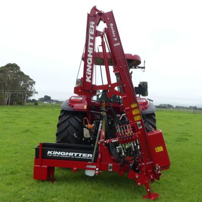 hydraulic hinge mast for low travel height and high block lift height